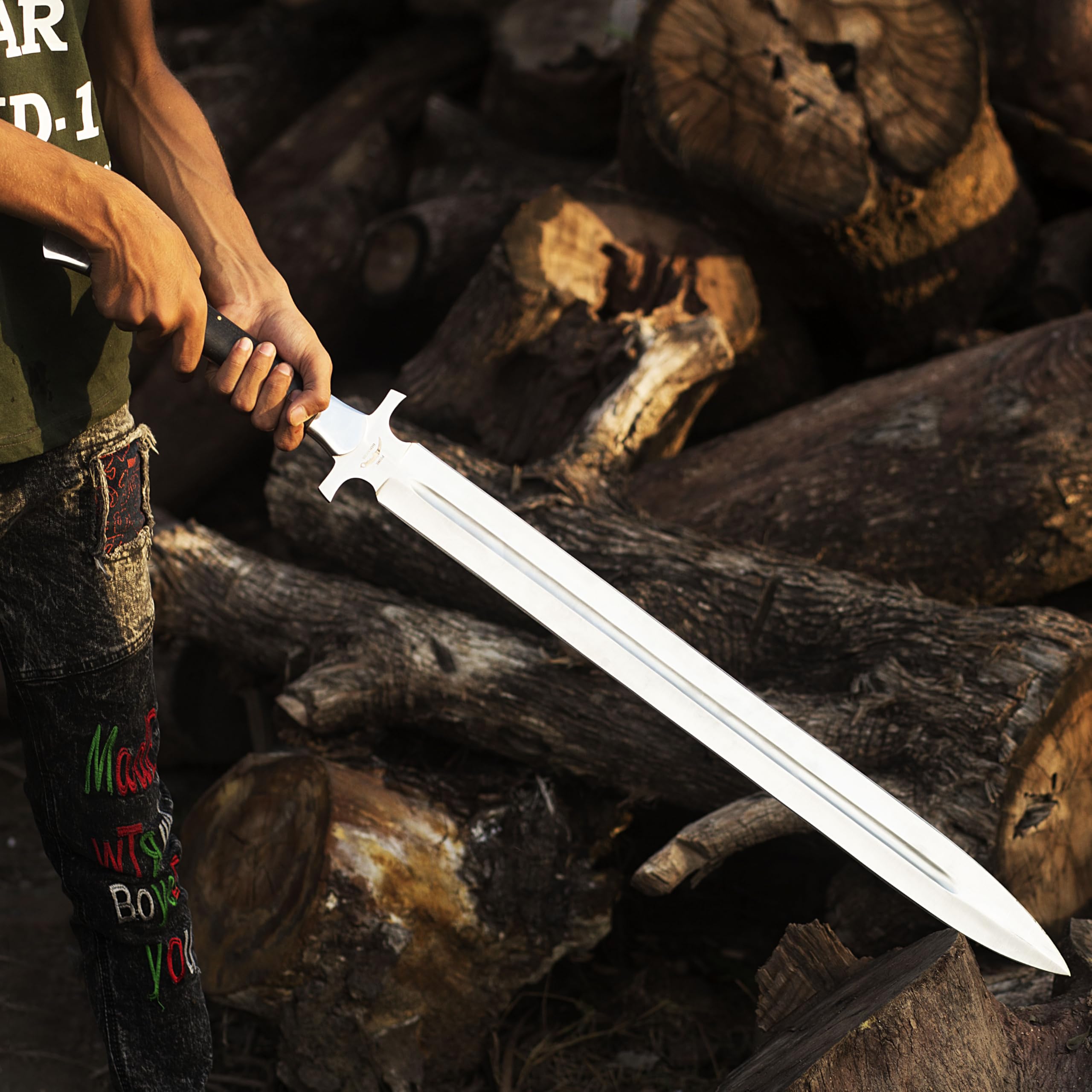 Custom Handmade Medieval Real Steel Sword with Sheath : Amazon.ca